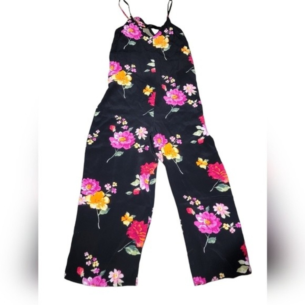 TopShop Women's Floral Tank Cropped Jumsuit Romper Size 4 NWT